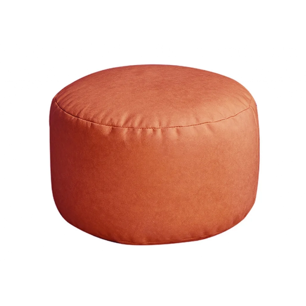 OTAUTAU Small Round Faux Leather Ottoman Stool Beanbag Pouf Footstool Stuffed Bean Bag Footrest Floor Corner Seat Puff JD004