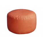 OTAUTAU Small Round Faux Leather Ottoman Stool Beanbag Pouf Footstool Stuffed Bean Bag Footrest Floor Corner Seat Puff JD004